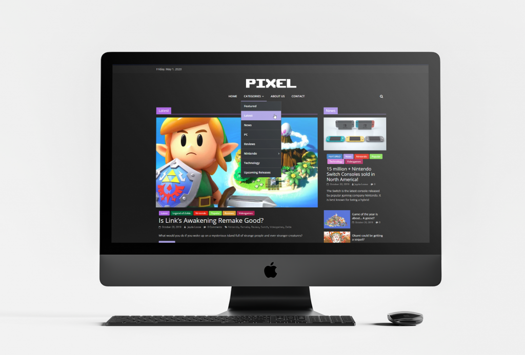 PIXEL website categories